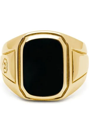 Nialaya Oblong -plated signet ring