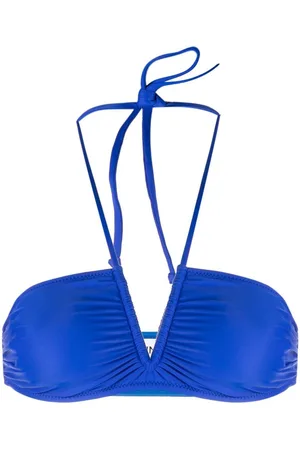 Ganni Ruched bikini top