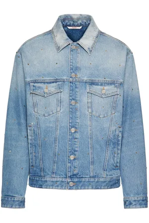 VALENTINO GARAVANI Rockstud Spike studs denim jacket