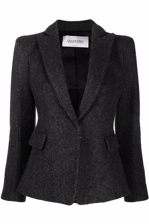 VALENTINO GARAVANI Chevron pattern single-breasted blazer