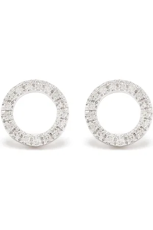 DJULA 18kt white gold diamond Circle earrings