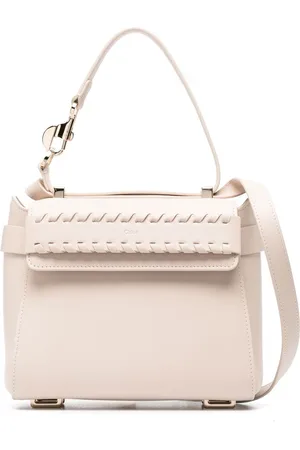 Chloé Embossed-logo leather tote bag
