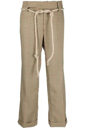 JEJIA Check belted-waist trousers