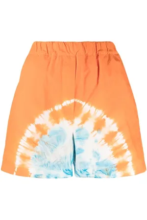 Msgm Tie-dye print track shorts