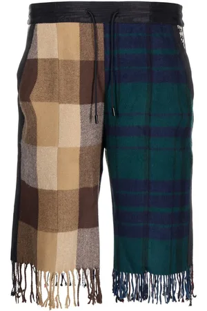 Marine Serre Tartan-print wool shorts