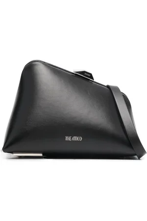 The Attico Midnight leather clutch bag