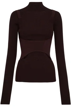 DION LEE Interlink Skivvy cut-out sweater