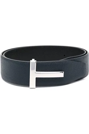 Tom Ford T logo-buckle leather belt