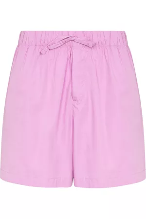 Tekla Muži Bermudy - High-waisted drawstring poplin shorts
