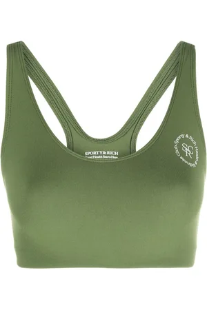 Sporty & Rich Cropped logo-print top