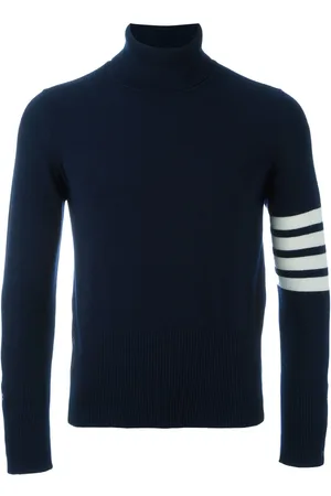 Thom Browne 4-bar stripe cashmere turtleneck