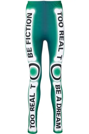 WALTER VAN BEIRENDONCK Skeleton graphic-print bike leggings