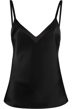 BLANCA V-neck satin top