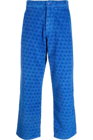 ERL Graphic-print corduroy trousers