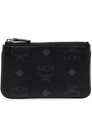 MCM Mini monogram-print key pouch