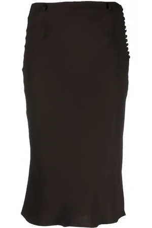 Dior 1990s flared-hem fitted skirt