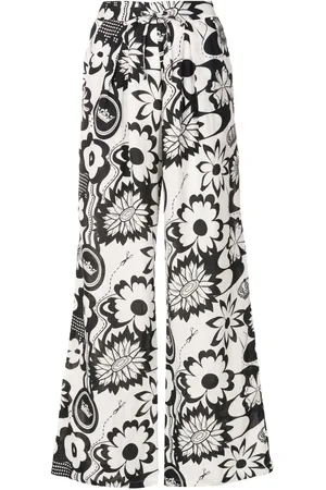 AMIR SLAMA Floral-print wide-leg trousers