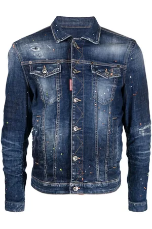 Dsquared2 Paint splatter-print denim jacket