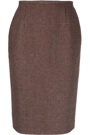 Dior 1990s side slit pencil skirt