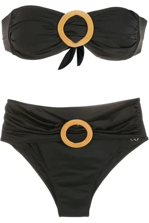 Brigitte Ring-detail bandeau bikini set