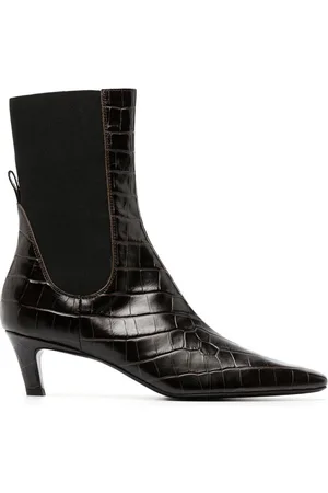 Totême 50mm crocodile-embossed ankle boots