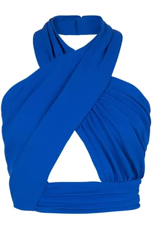Balmain Halterneck crossover-straps top