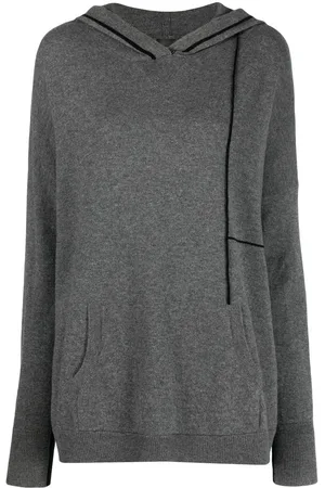 MAX & MOI Thread-detail cashmere hoodie