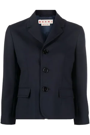 Marni Logo-patch single breasted blazer