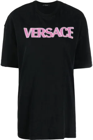 VERSACE Logo-print cotton T-shirt