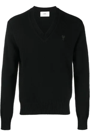 Ami V-neck knitted jumper