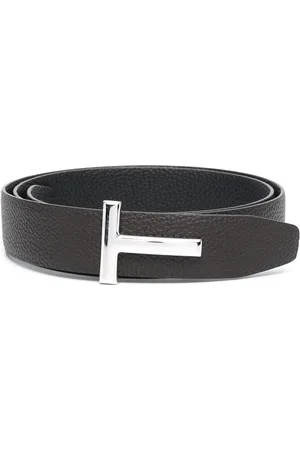 Tom Ford Logo-plaque leather belt