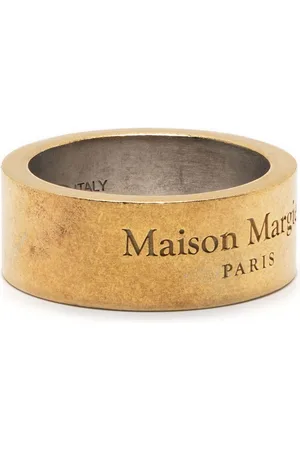 Maison Margiela Engraved-logo sterling silver ring