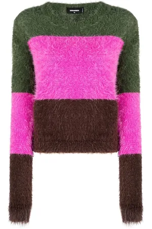 Dsquared2 Striped brushed-effect jumper