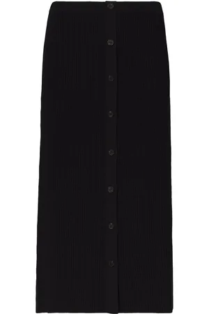 Proenza Schouler Ribbed-knit button-front skirt