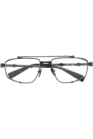 Balmain Clear-lens logo-plaque glasses