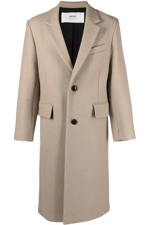 Ami Single-breasted button coat