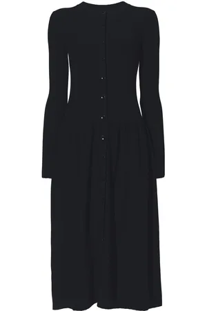 Proenza Schouler Ribbed-knit button-fastening dress