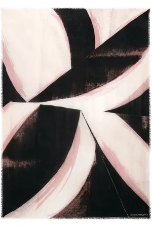 Alexander McQueen Abstract Brushstroke cashmere scarf