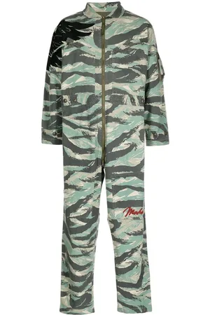 Maharishi Camouflage-print zip-up jumpsuit