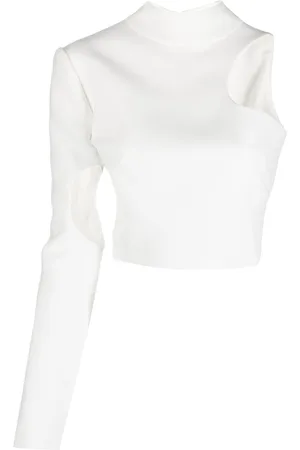 Monot One-shoulder cropped top
