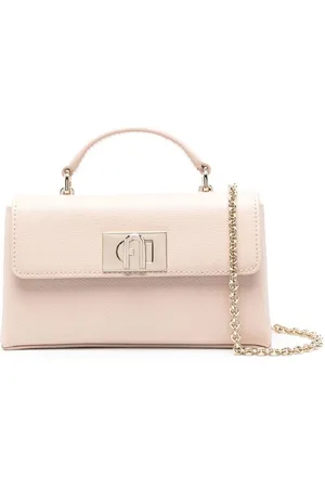 Furla Logo-buckle leather tote bag