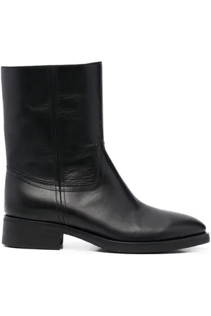Maison Margiela Almond-toe leather ankle boots