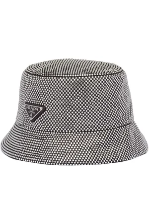 Prada Crystal-embellished satin bucket hat