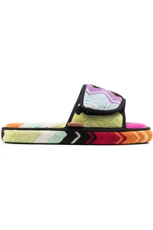 Missoni Striped touch-strap slippers