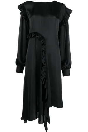 REMAIN Ruffled long-sleeved maxi dress