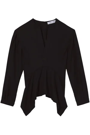 Proenza Schouler V-neck cotto poplin top