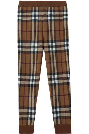 Burberry Checked tapered track pants