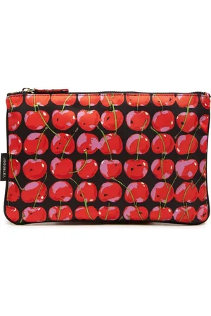 La DoubleJ Cherry-print clutch bag
