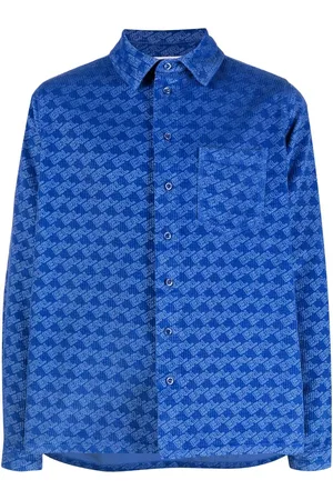 ERL All-over logo print corduroy shirt