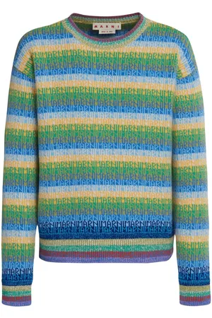 Marni Logo intarsia-knit wool jumper